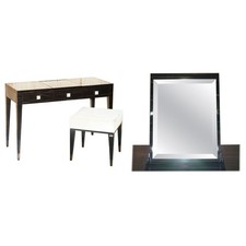 FENDI CASA ITALY MACASSAR EBONY NASCONDINO DRESSING TABLE & STOOL