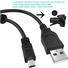 Cable Cord for Nikon Coolpix S Series S01 S02 S70 S80 S100 S3200 S4200 S5100....
