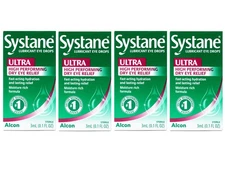 4 Pack - Systane Lubricant Eye Drops Ultra High Performing Dry Eye Relief, 3ml