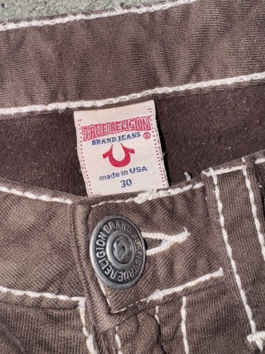 True Religion Joey Big T Jeans Womens 24 Flare Thick Stitch stretch - Picture 7 of 14