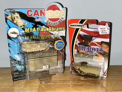 Can Do Pocket Army Matchbox Lot X2 Heroes Series LVTP7A1 M1A1/A2 Abrams AAVP-7A1