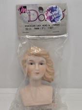 Vintage Mangelsen's Doll Porcelain Head Hands Women 016233 3" Angel