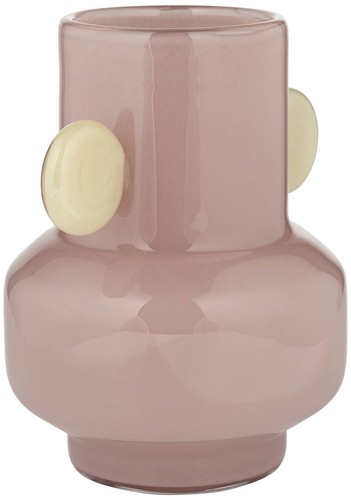 Delvin 8 1/2" hohe rosa und gelbe Glas dekorative Vase - Bild 7 von 9