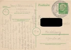 GERMANY. POSTAL STATIONERY FROM TETTNANG TO HEIDELBERG. 1956