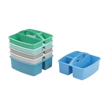 3-Compartment Storage Caddy, Storage Organizer, Contemporary, 6-Pack