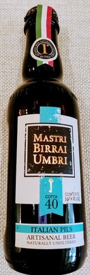 Italian Empty Beer Bottle w/cap, Mastri Birrai Umbri Brand Artisanal