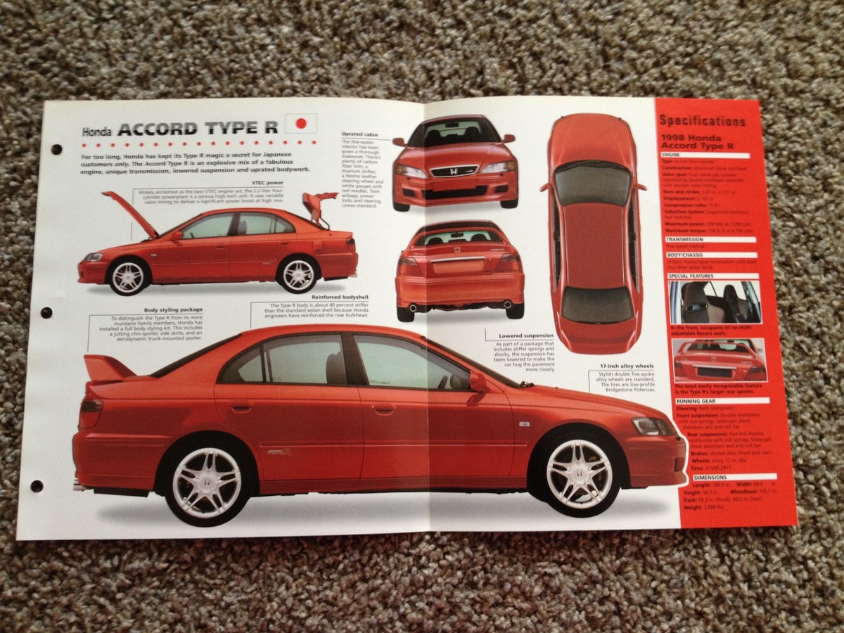 Japan 1998-Present Honda Accord Type R Hot Cars Group 7 # 47 Spec