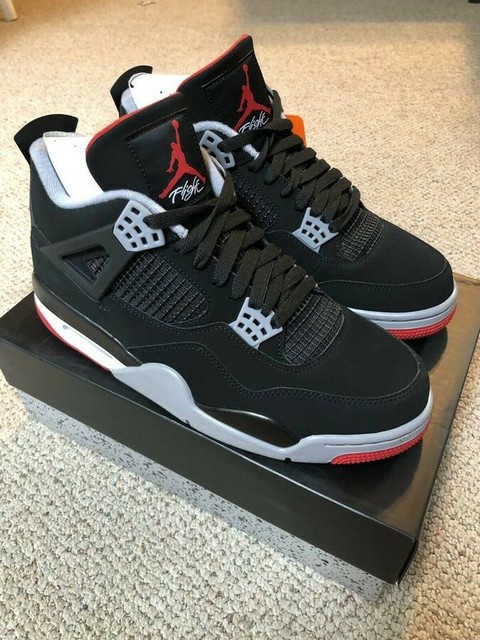 NIKE AIR JORDAN 4 BRED BLACK CEMENT 30TH ANNIVERSARY 2019 OG BRAND NEW SZ 11.5 | eBay