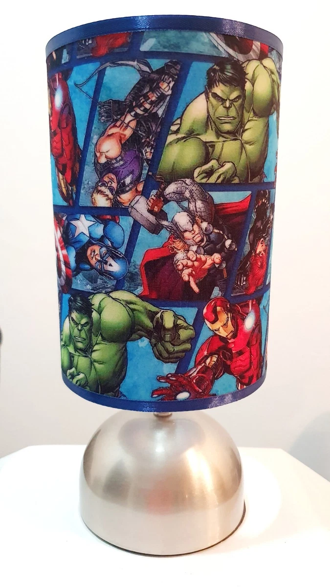 Marvel hulk fabric Bedside touch lamp dc comics avengers ironman