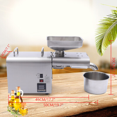 7 Kg/H Oil Press Machine Automatic Oil Extractor Cold/Hot Oil Presser 0.75 KW