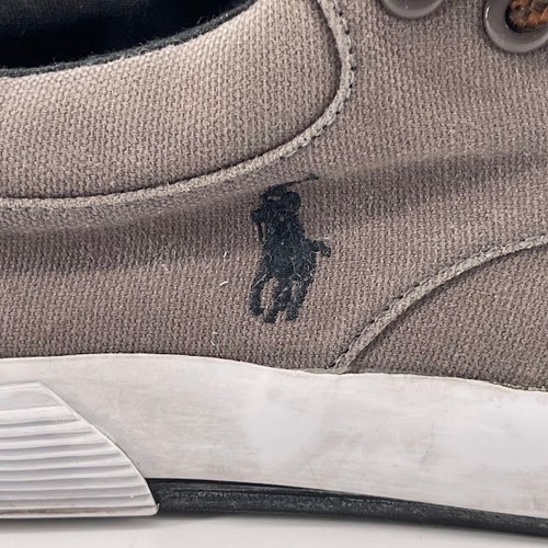 Polo Ralph Lauren Herren Felton Braun Canvas Leger Turnschuhe Größe 7,5 - Bild 4 von 7