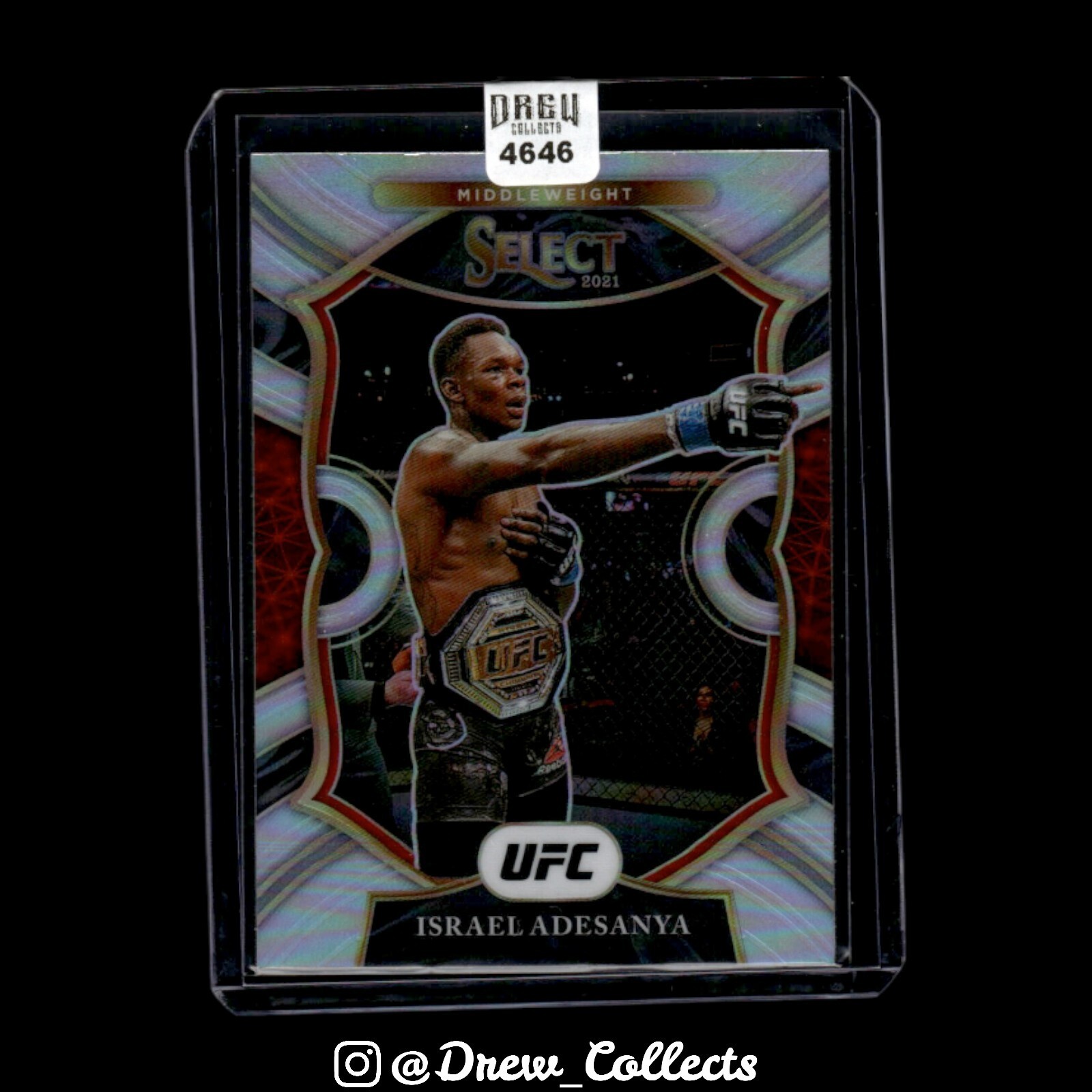 2021 Panini Select UFC - Concourse Israel Adesanya #64 Silver Prizm