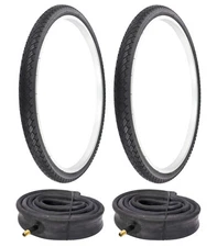 PRO+ BICYCLE TIRES 26 X 1.75 BLACK G-5017 TWIN MARCH TREAD W/HEAVYDUTY TUBES