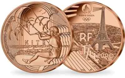 Monnaie de 1/4€ - Sports Kite - JO Paris 2024 - Millésime 2022 - Photo 1/3