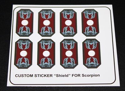 Custom Aufkleber für Schild Replacement Sticker for Shield Scorpion