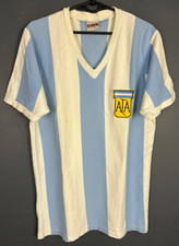 RETRO REPLICA MEN'S ARGENTINA 1976/1978 HOME SOCCER FOOTBALL SHIRT JERSEY SIZE S