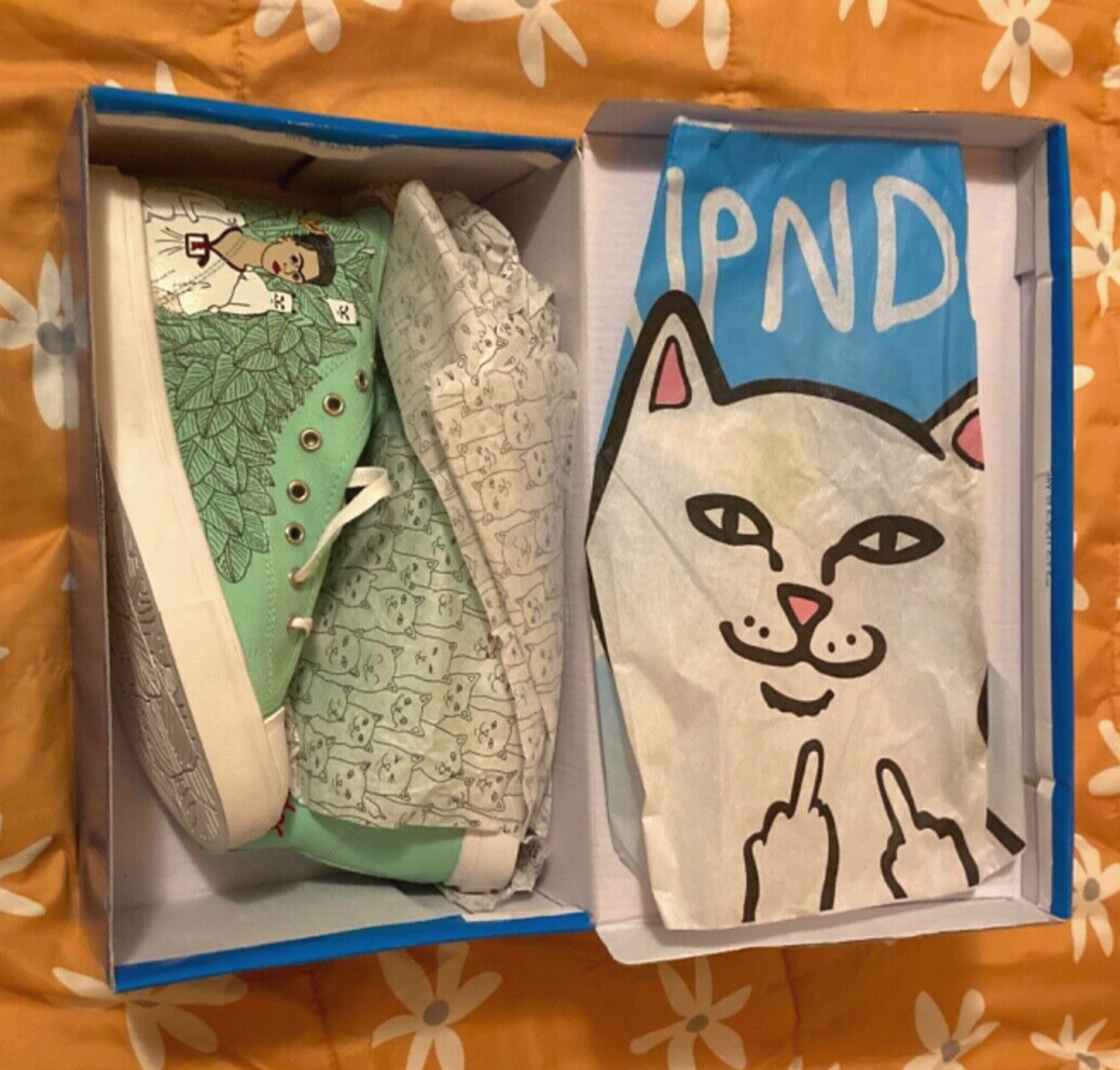 men’s size  9 RipNdip shoes ? Frida Kahlo hi top basketball ? RIPNDIP Frida Kahlo High Tops (Mint) - Women main image 4