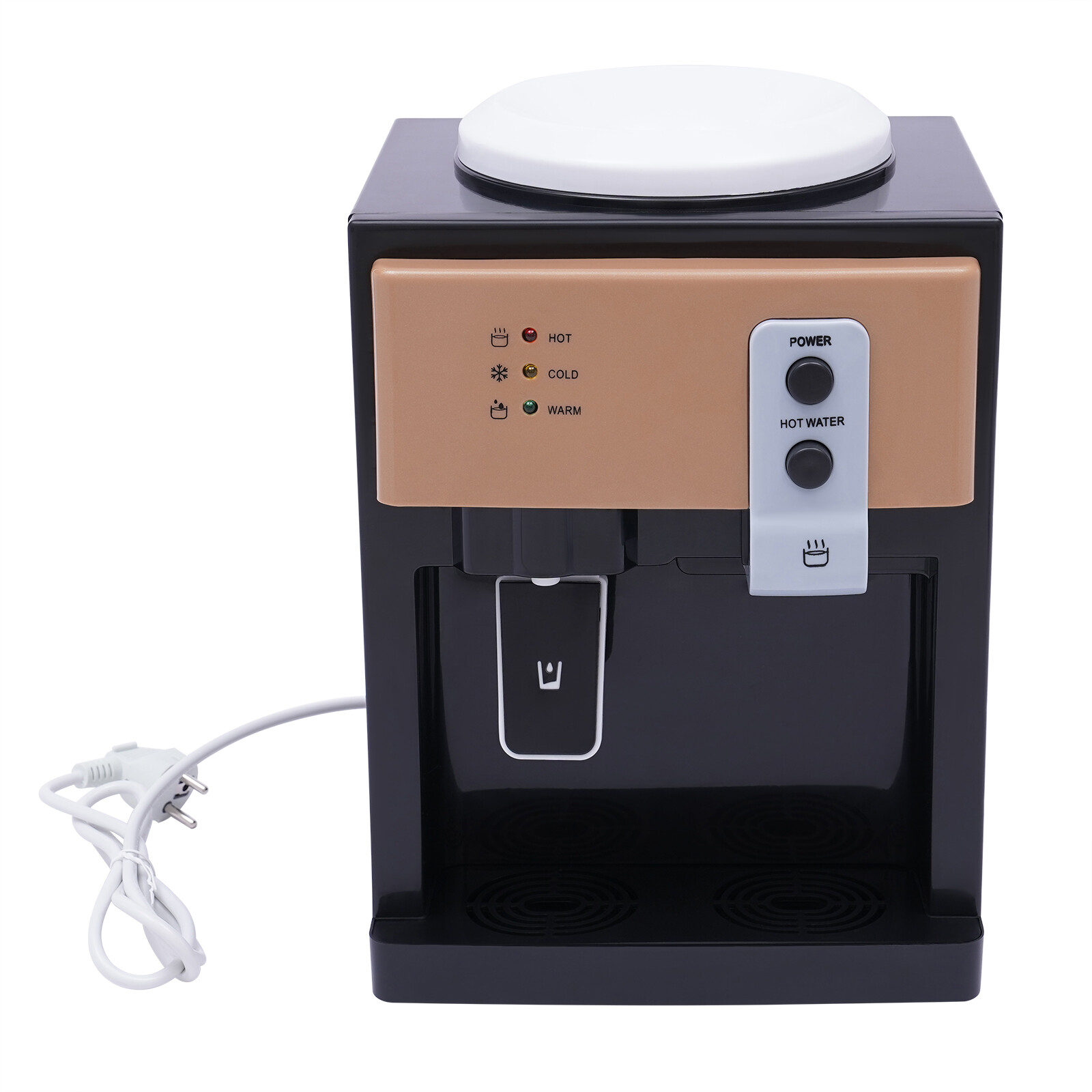 Image of Desktop Electric Hot Cold Water Cooler Warmer Dispenser Top Loading Home Office