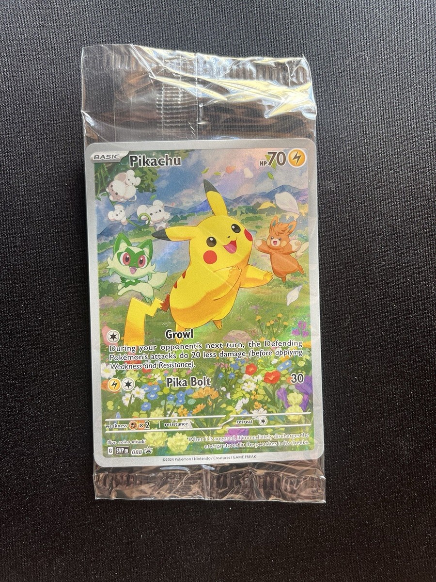 Pikachu SVP 088 - SEALED - S&V Black Star Promo (4 Cards Pikachu SVP 088 - SEALED - S&V Black Star Promo (4 Cards