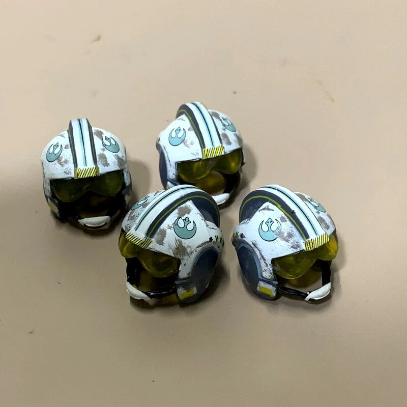 4pcs Helmets For 6'' Wars Star Rogue One Blue Leader Pilot Figures Accessory Toy - Image 2 of 4