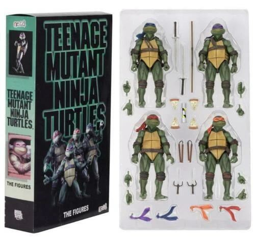NECA TMNT Teenage Mutant Ninja Turtles SDCC 2018 1990 Movie 4 Pack
