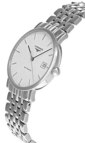 Longines Elegant Collection AUTO 37MM White Dial SS Mens Watch L4.810.4.12.6