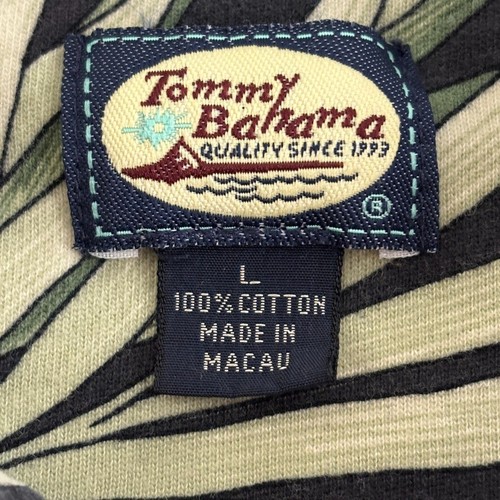 Tommy Bahama Polo Shirt Mens L Hibiscus Floral Short Sleeve Knit Collar Tropical - Picture 3 of 6