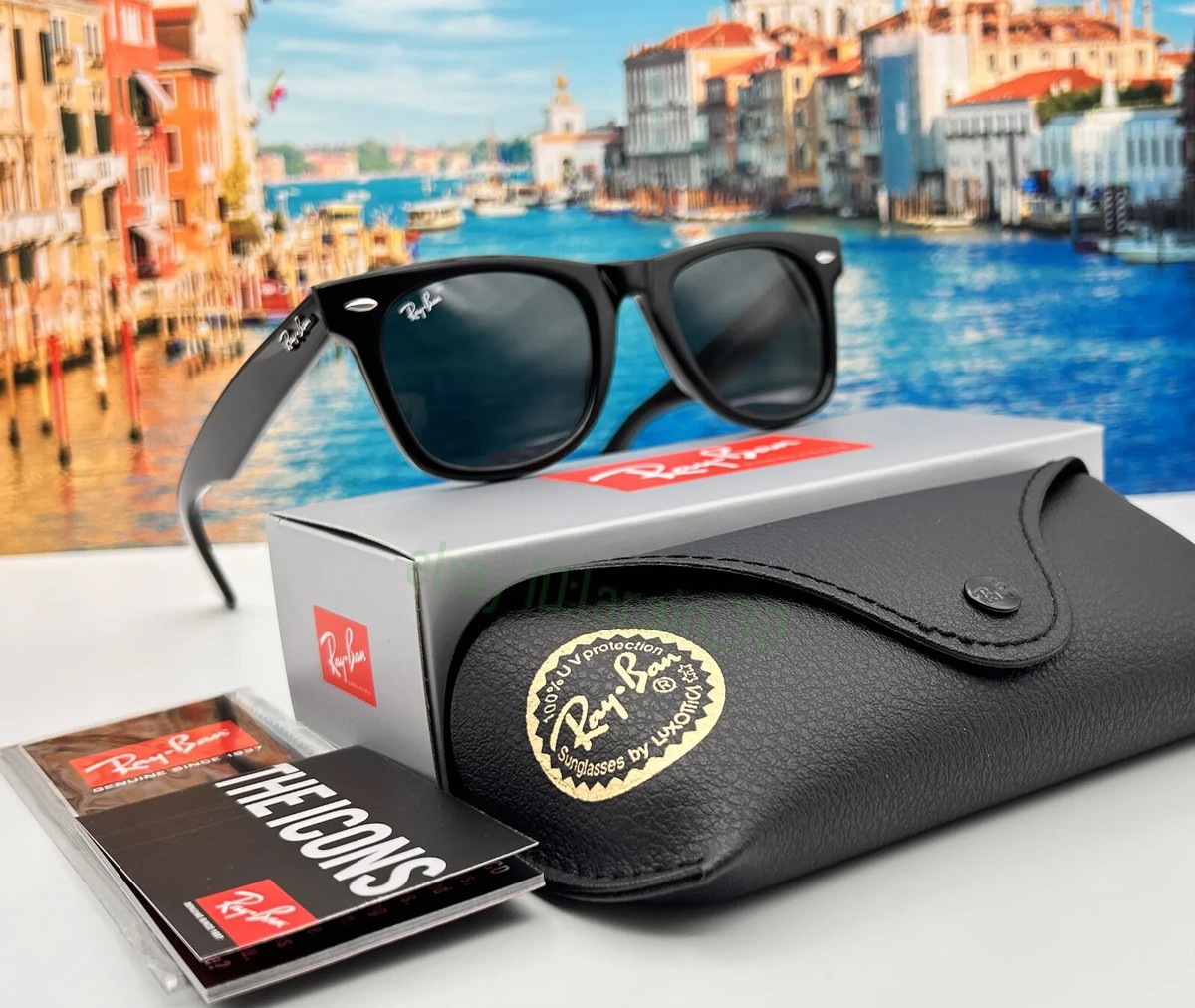 Ray-Ban RB 2140-A ブラックサングラス Amazon.com: Ray-Ban RB2140 Original Wayfarer Sunglasses +