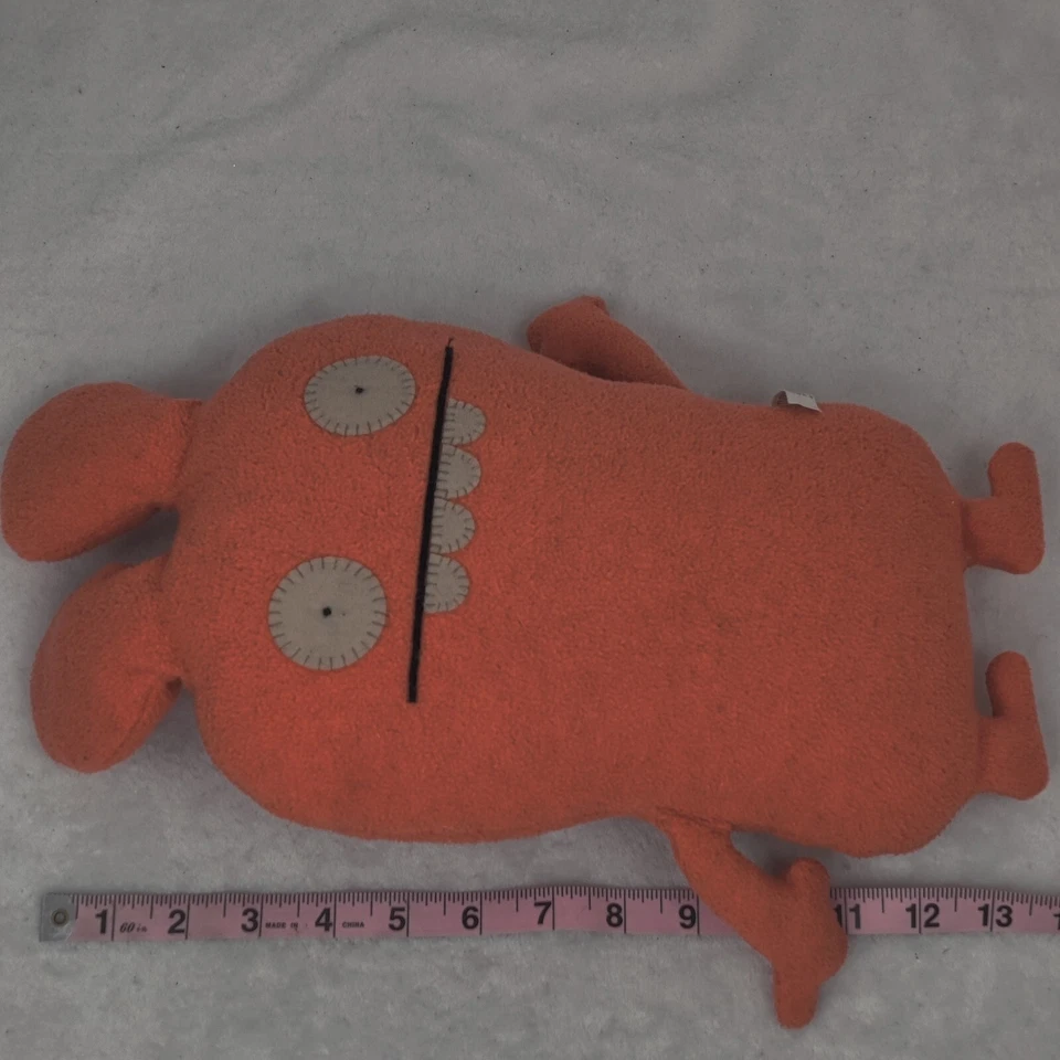 Peluche grande Uglydoll Plunko naranja fluorescente neón 13" Foto 3 de 4