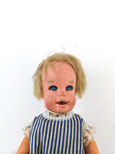 Fröhliche tränenreiche Babypuppe wechselt das Gesicht, wenn der Bauch gedrückt wird Mattel 1966, 6 Zoll - Bild 7 von 7