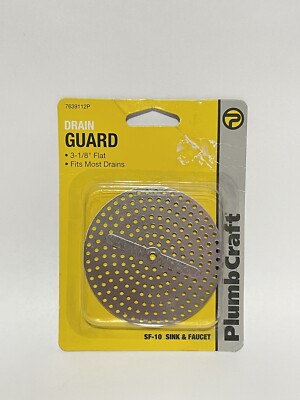 Drain Guard 3 1/8 Inches Flat, SF 10 Sink Faucet, Plumb Craft