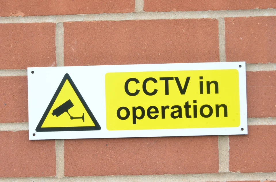 CCTV IN OPERATION 3mm dibond composite sign 300mmx100mm camera security warning