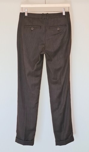 Brown Wool Mix Trouser Slacks XS / US 0 Slouchy Straight Leg MADEWELL - Picture 2 of 8