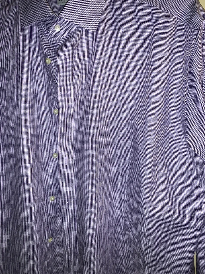 Camisa Jack Stone TD Púrpura Geométrica Manga Larga Talla XL Hombre’s Buen Estado Foto 4 de 4