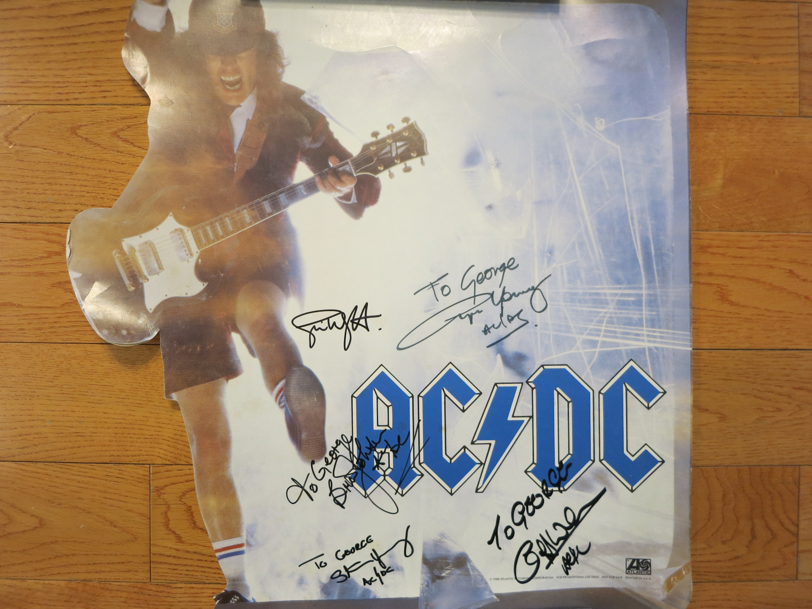 AC/DC signed poster by all 5 coa! Angus Young Brian Johnson Cliff ...