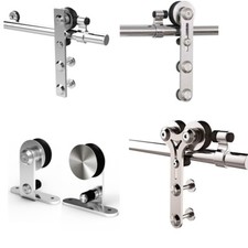 4-20FT Stainless Steel Sliding Barn Door Hardware Closet Kit 1/2 Door Heavy Duty