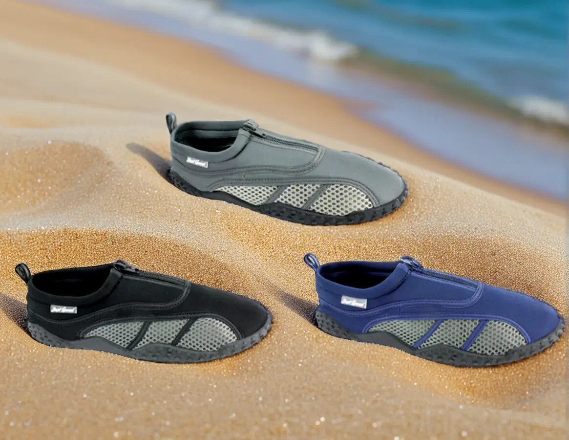 Mens Aqua Shoe Water Shoes Zipper Big Sizes 13 14 15 Exercise - Main Image
