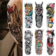 Waterproof Temporary Fake Tattoo Sticker Full Sleeve Animal Leg Body Arm Art"
