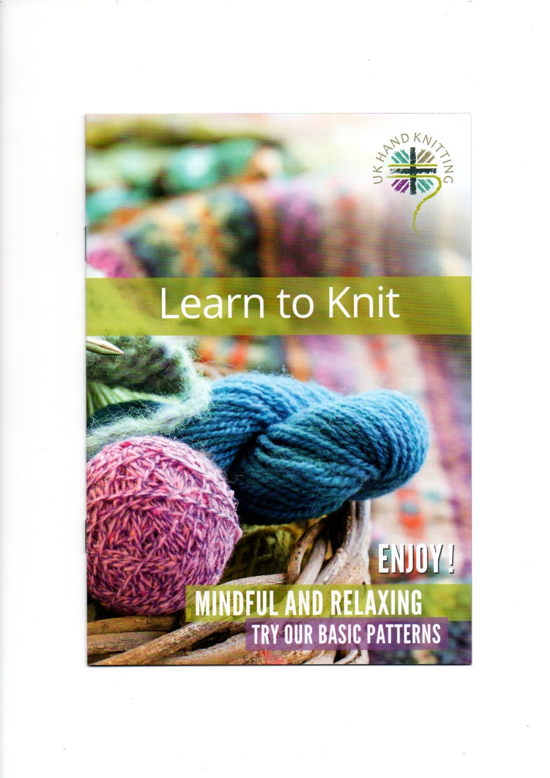 UKHKA Learn to Knit A5 Booklet Basic Pattern Guide