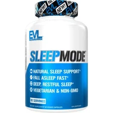 Evlution Nutrition Sleep Mode Herbal Supplement 60 Capsules Non GMO Vegetarian