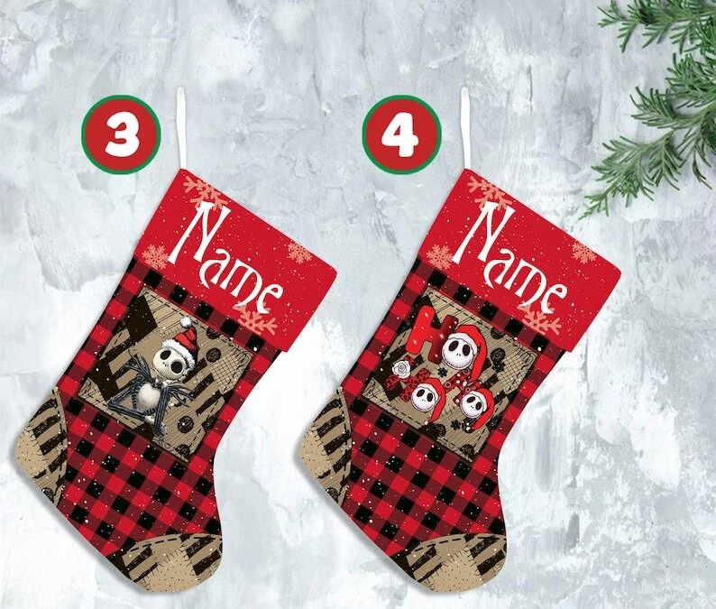 Personalized The Nightmare Before Christmas Characters Xmas Gift Stocking