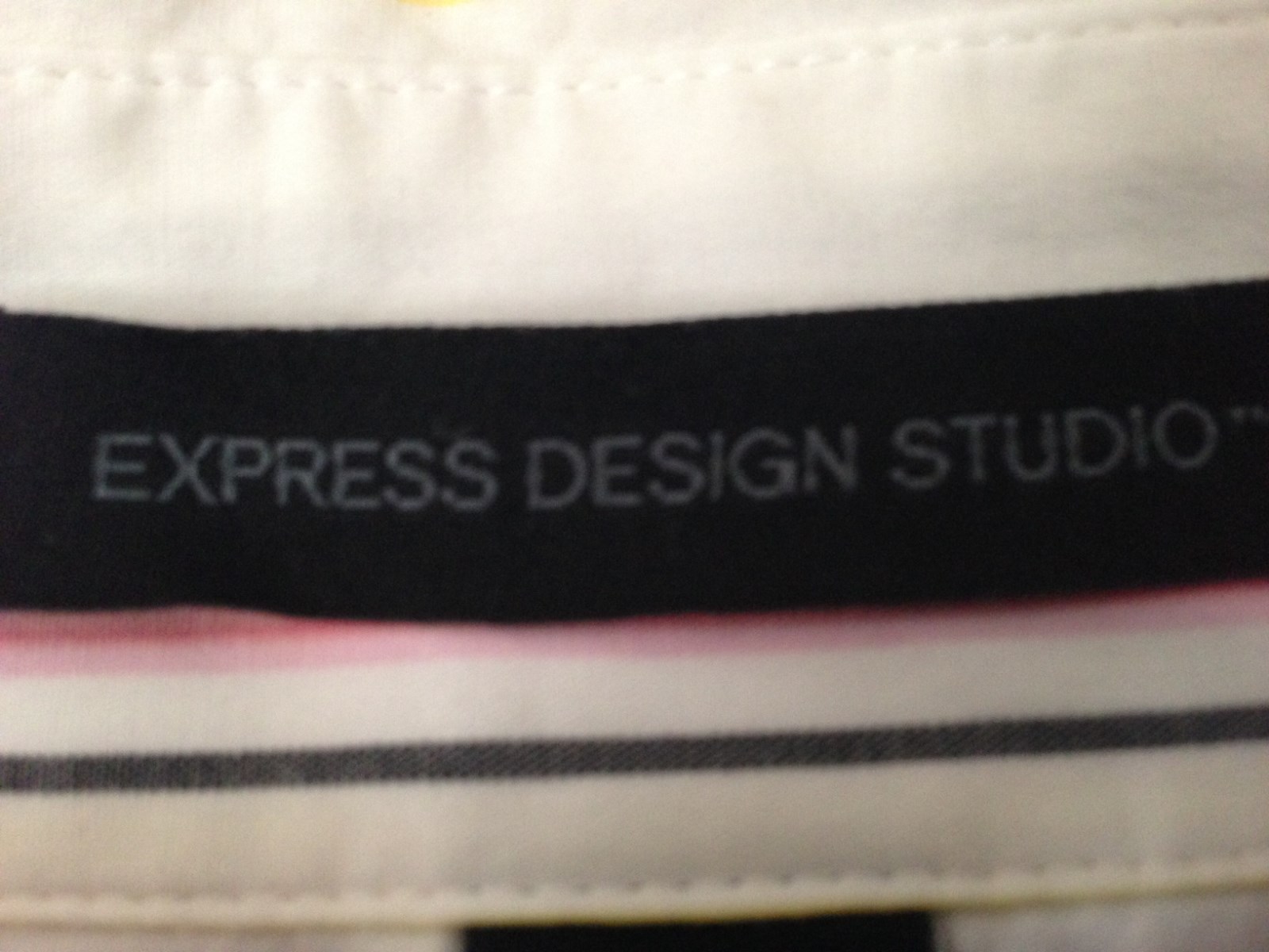 Express Design Studio Button Down Pink Striped Sh… - image 5