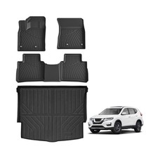 MOOREVER Floor Mats Cargo Liner for 2021-2024 2025 2026 Nissan Rogue S/S