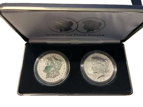 2025-S Reverse Proof Morgan and Peace Silver Dollars - All Original! Ships FREE!