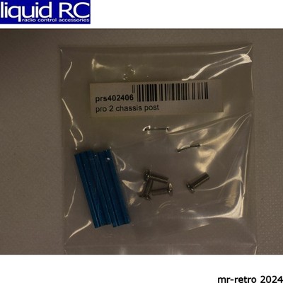 GPM Racing PRS402406 HPI Electric Pro 2 Aluminum Blue 30mm Standoff Post (2)