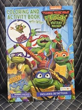 Teenage Mutant Ninja Turtles Coloring  Activity Book With Press On Tattoos