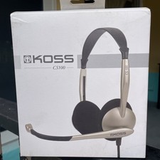 Koss CS100 Speech Recognition Headset Silver and Black New in Box