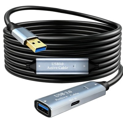 USB 3.0 Active Extension Cable 16Ft,Type A-Male to A-Female Extender Cord wit...