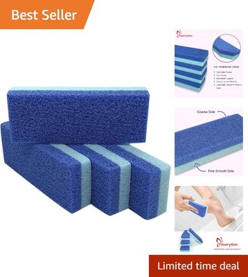 Professional Blue Foot Pumice Stones - Perfect 4 Pack for Silky Smooth Feet
