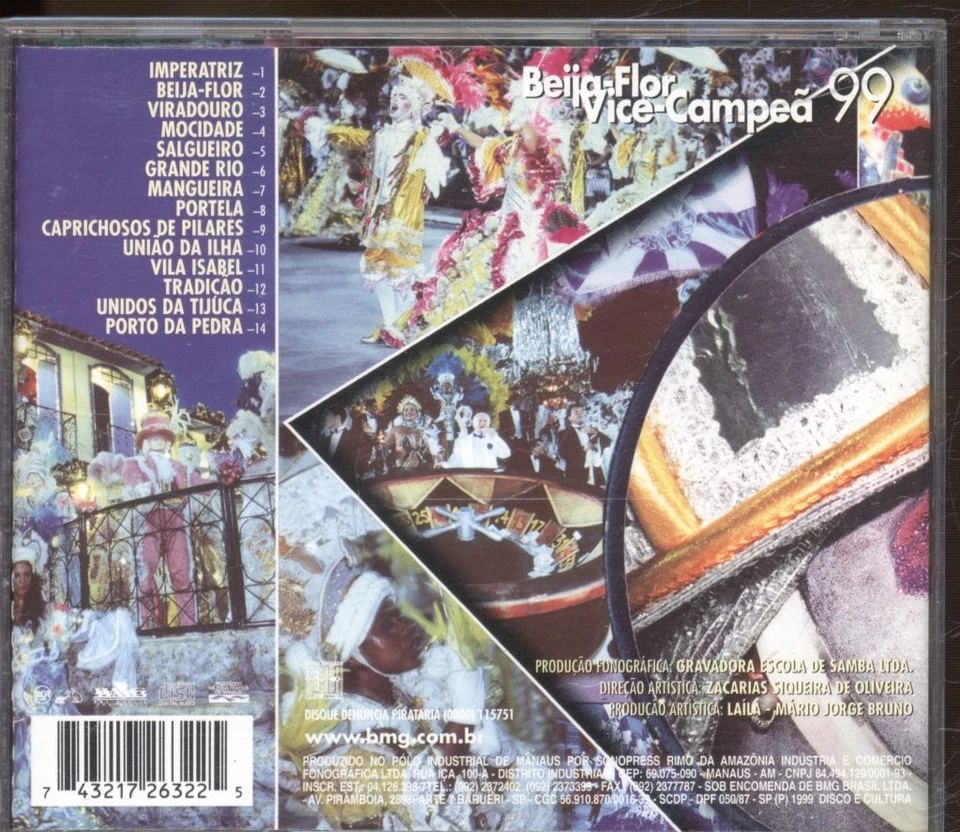 Verschiedene Künstler Sambas De Enredo 2000 CD Brasilien Rca 1999 74321726322 - Bild 2 von 3